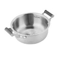 thumbnail image 5 of CoudarTitie Korean Ramen Pot Double Handles Dishwasher Stockpot Multipurpose Heavy Duty Fast 20cm Silver, 5 of 9