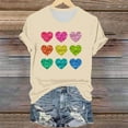 thumbnail image 2 of Otvok Womens Valentine'S Day Printed Short Sleeve Tops Plus Size Round Neck Shirt, 2 of 6