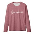 thumbnail image 4 of IWRICH Grandma Shirt Heart Shirts Grandmother Long Sleeve T Shirts Casual Graphic Tees Tops Pink XL, 4 of 4