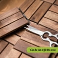 thumbnail image 6 of Syngar 12" x 12" Brown Rustic Acacia Wood Interlocking Patio Tiles for Indoor Outdoor 10 Piece, 6 of 8