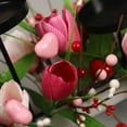 thumbnail image 4 of Valentines Day Candle Holder, Artificial Tulips Candlestick Centerpiece Romantic Festival Home Decoration Floral Candle Stand For Dining Table Living Room, 4 of 6