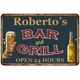 thumbnail image 1 of Roberto's Green Bar and Grill Sign 16 x 24 Matte Finish Metal 116240044742, 1 of 1