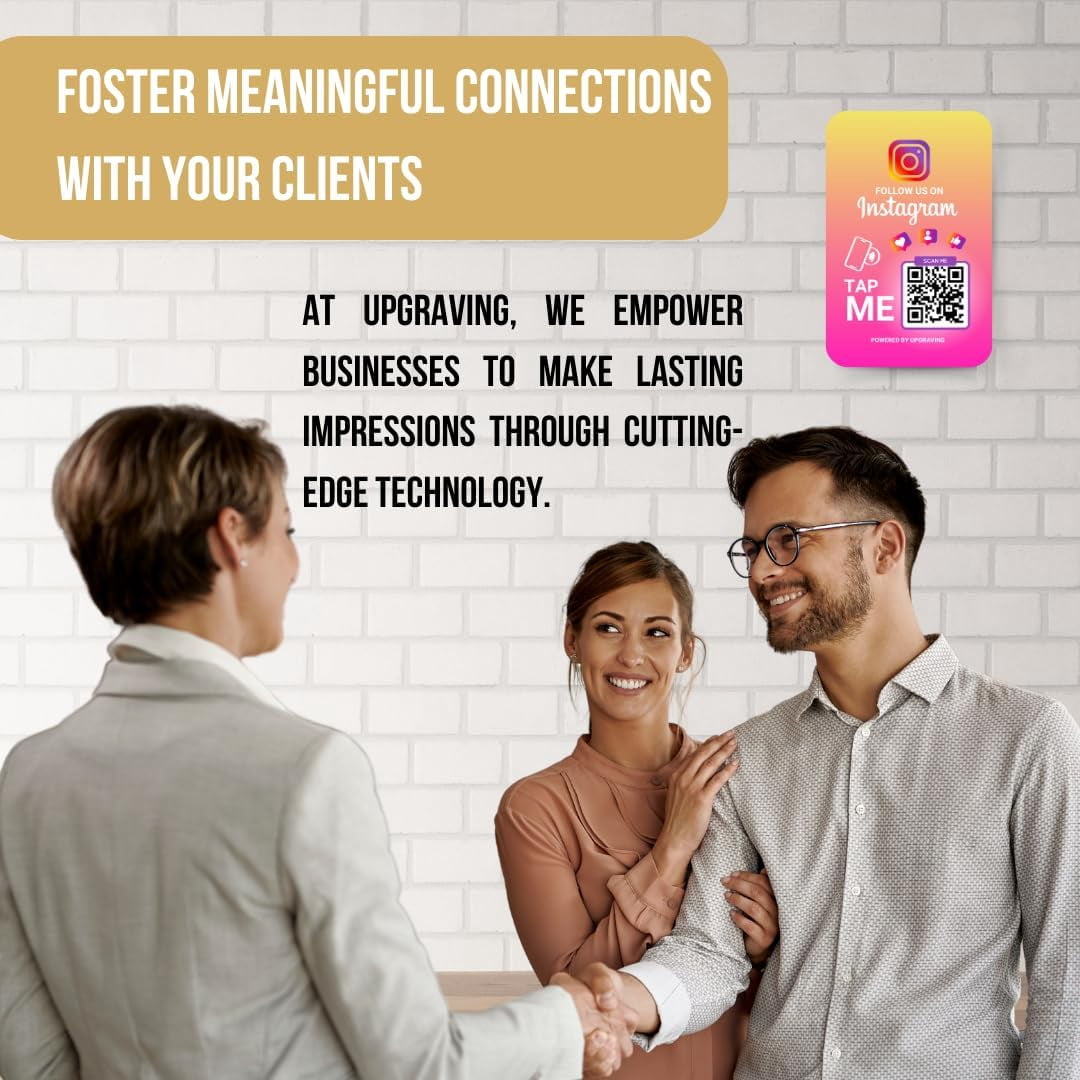 Boost Followers with Reusable QR & NFC Tap Sticker - Easy Follow Tap Sticker for Your Business, Store & Shop Followers Quickly - (2 Stickers)