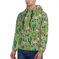thumbnail image 3 of Kdxio Vintage Sugar Skull Print Mens Casual Hooded Collar Drawstring Hoodies Pullover Sweatshirts Casual Long Sleeve Shirts-4X-Large, 3 of 7