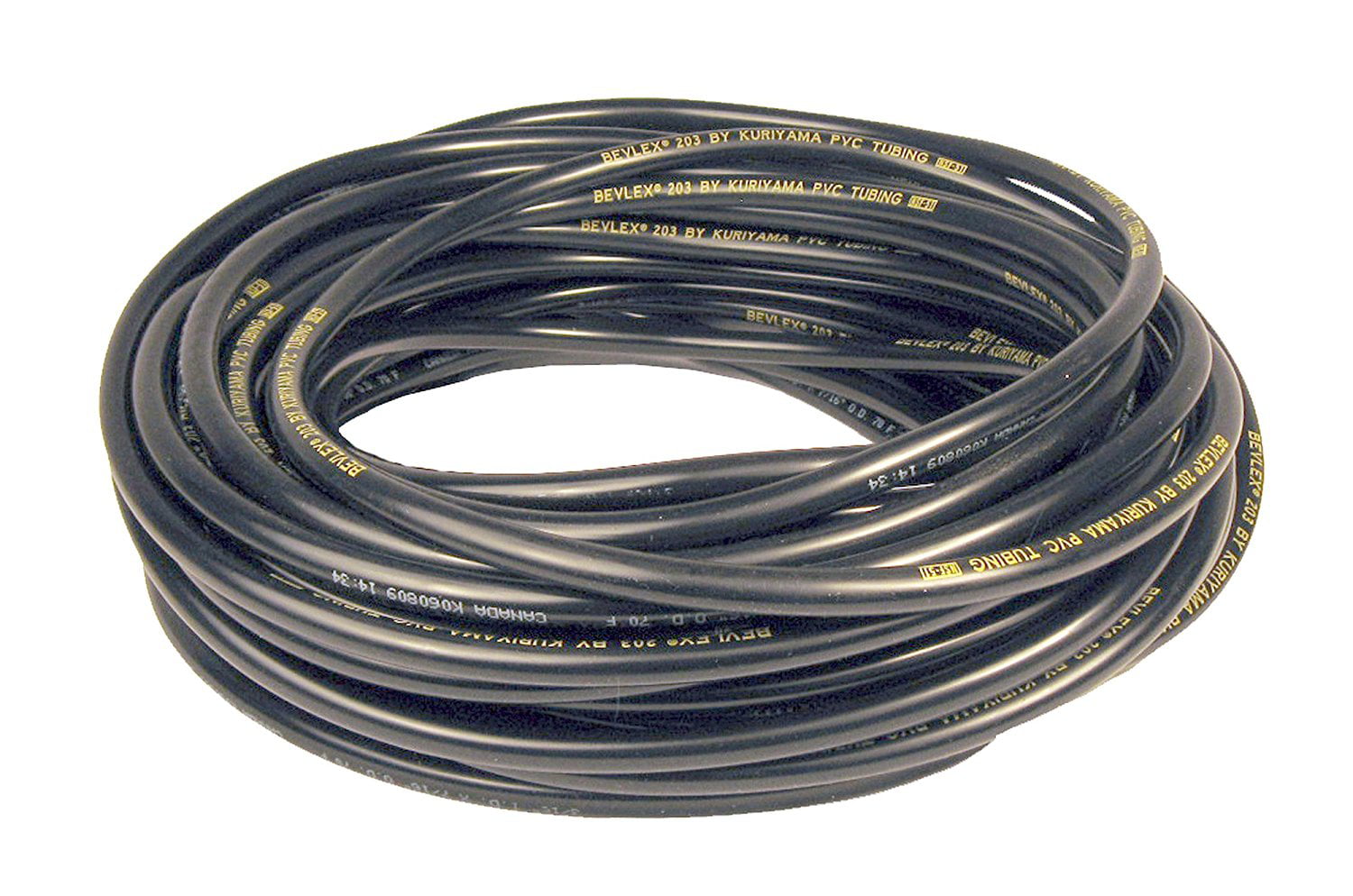 Black PVC Tubing, 3/16in ID x 10ft, 3/16 ID X 7/16 OD