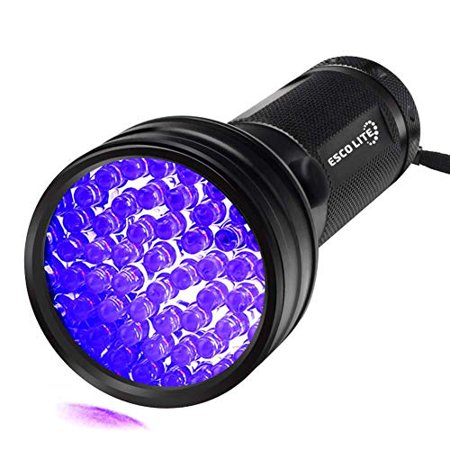 ESCO LITE Black Light UV Flashlight, Escolite UV Lights 51 LED Ultraviolet Blacklight