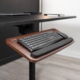 thumbnail image 3 of VIVO Adjustable Computer Keyboard and Mouse Platform Tray, Ergonomic Under Table Desk Mount Drawer Underdesk Shelf, Dark Wood Top, Black Frame, MOUNT-KB03D, 3 of 10