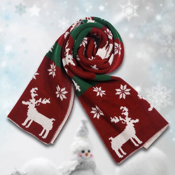 Dvkptbk Christmas Scarfs for Women Ladies Scarf Christmas Snowflake Print Warm and Comfortable Winter Shawl Scarf Clothes on Clearance