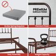thumbnail image 5 of Golden Gate Beds Vintage Wrought Iron BedFrame with Classic Metal Platform Base, Headboard and Footboard, No Box Spring Needed, Easy Assembly, Mattress Base , Noise-Free, Sleek Brown Finish,Full Size, 5 of 10