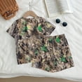 thumbnail image 4 of Abcomgle Girls Short Sets Size 7-8 Girls Two Piece Outfits Camo Short Sleeve T Shirts and Elastic Waist Shorts Cute Casual Girls Summer Clothes, 4 of 6