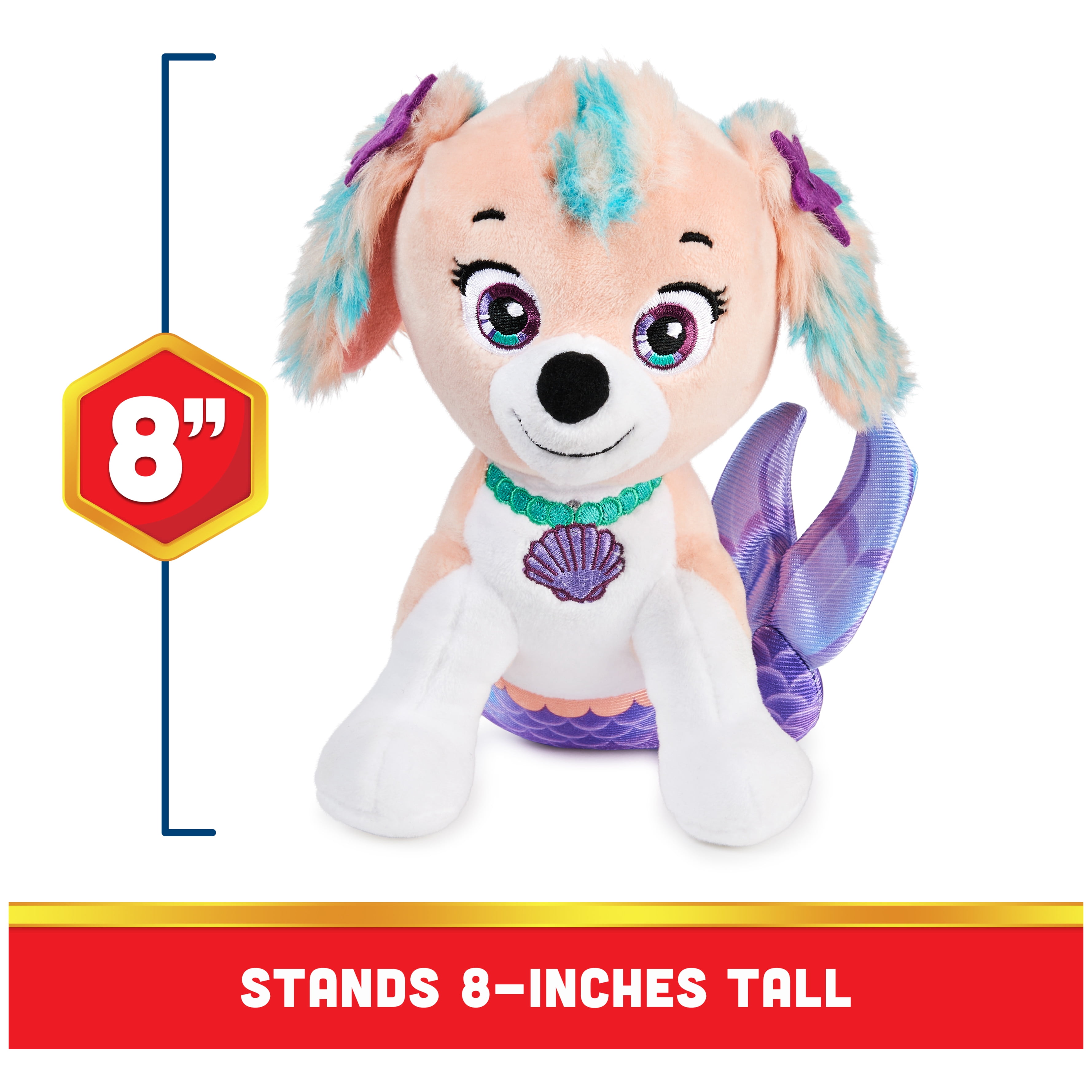 2023 Coral Paw Patrol Aqua Pups Plush 8 Cockapoo MerMaid Mer Pup Stuffed  Dog