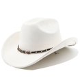 thumbnail image 2 of Western Cowboy Hat For Outdoor Adventure Travel Riding And Country Style Craftsmanship With Curved Brim And Timeless Appeal, 2 of 3