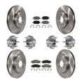 thumbnail image 1 of Transit Auto Front Rear Hub Bearings Assembly Disc Brake Rotors and Ceramic Pads Kit (10Pc) for Car Chevrolet Traverse GMC Acadia Buick Enclave Blazer - Left Right Side (Driver Passenger) KBB-124003, 1 of 11