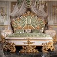 thumbnail image 4 of Green Heavy Bed Frames Queen Luxury Platform White Lounge Modern King Size Bed Double Wood Camas De Casal Bedroom Furniture My Lux Decor Round, 4 of 10