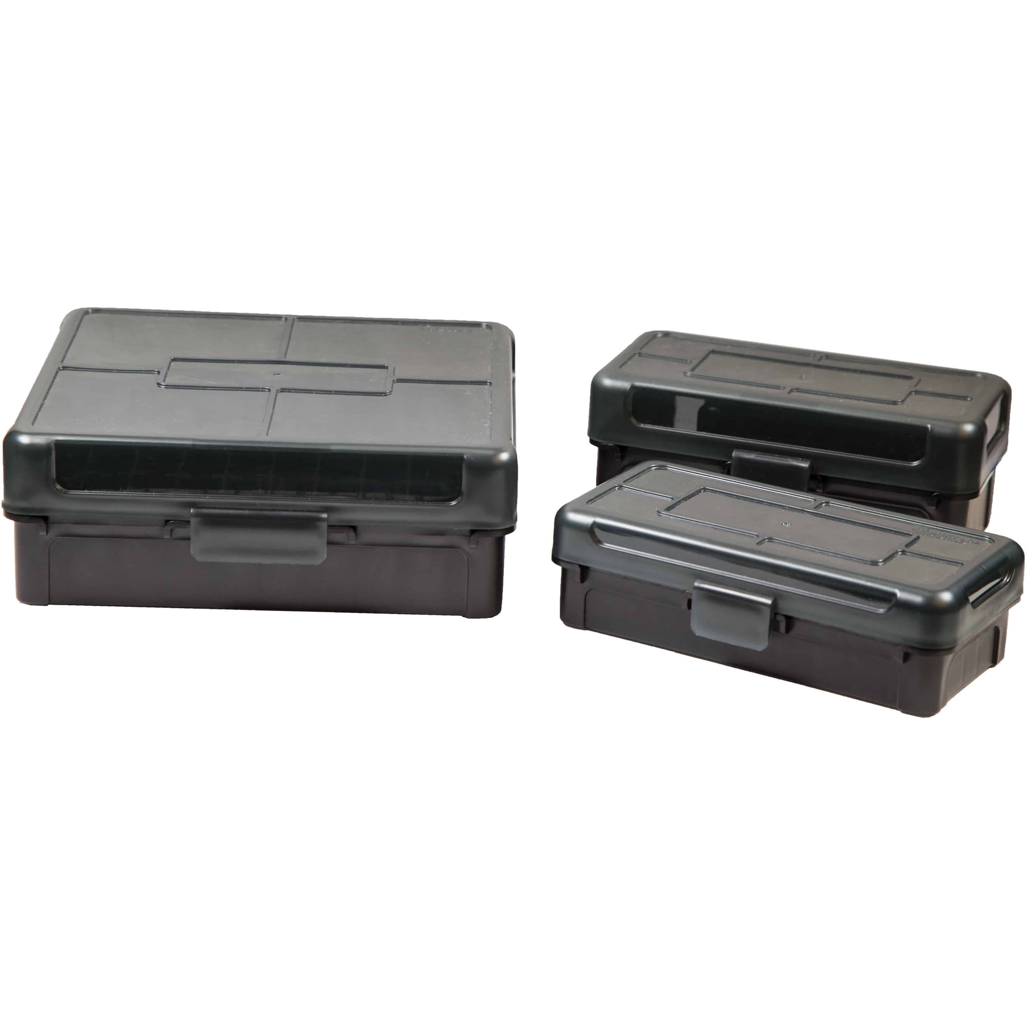 Frankford Arsenal Hinge Top Ammo Box #505 17 Remington 204 Ruger 223 Remington 50-Round Plastic Gray and Black