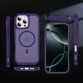 thumbnail image 4 of Allytechgroup iPhone 15 Pro Max Case Magnetic, Compatible with Magsafe Matte Back Cover Military Grade Shockproof Anti-Scratch Slim Fit Phone Case Cover for Apple iPhone 15 Pro Max, Purple, 4 of 9