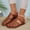 Brown, variant on Womens Bohemian Lightweight Roman Comfort Closed-Toe Open-Back Sandals, Vintage Gladiator-Inspired Strappy Design for Breathable Summer Style, Easy Slip-On Mule Silhouette