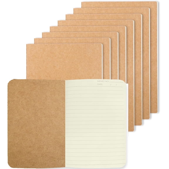 8 Pack Kraft Paper Notebooks,8.3*5.5in Blank Journal Note Pad for Drawing Writing,Small Journals Notebook,Writing Diary Subject Notebooksfor Women Office Supplies, A5, 60 Pages