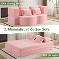 thumbnail image 6 of New 76 inch Foldable Sofa Bed, plush Futon Sofa Couch, High-Density Foam Convertible Sleeper Sofa, Foldable Floor Couch Bed for Living Room, Guest Room, Bedroom, 6 of 9