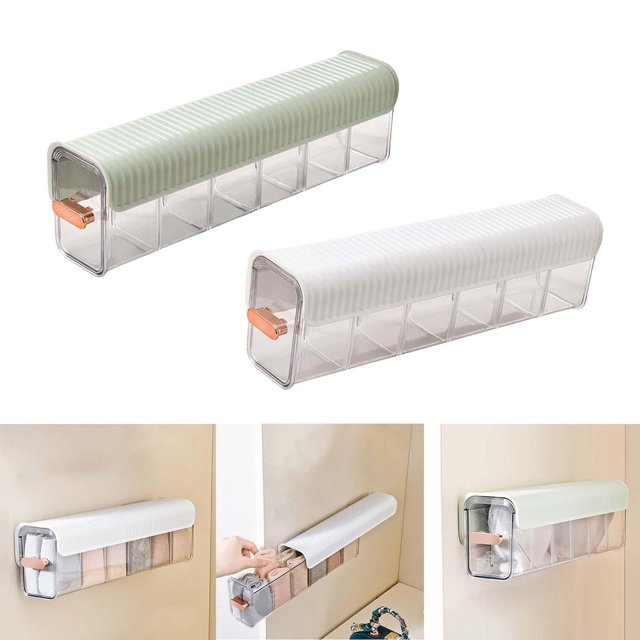 Organizador de Calcetines Macarena Colgante 2 Piezas Verde Claro y Blanco
