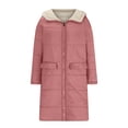 thumbnail image 4 of Long Winter Coats for Women Reversible Puffer Jacket Padded Down Quilted Jackets Thicken Warm Fleece Parka Outwear, 4 of 6