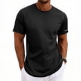 thumbnail image 4 of LODIENY Men's Short Sleeve Workout Shirts Dry Fit Lightweight Moisture Wicking Athletic Tops Crew Neck Running Gym Summer Casual Tees Black M, 4 of 9