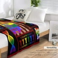 thumbnail image 3 of Yibo LGBT Gay Pride Rainbows Blanket Men Gifts Flannel Soft Plush Lightweight Couch Sofa Decorative, 3 of 7