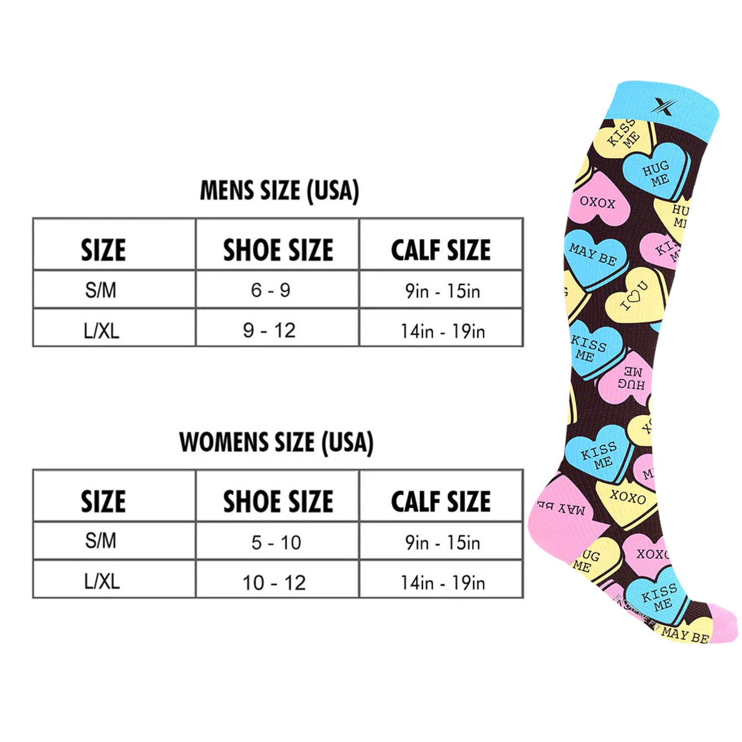 Compression Socks Knee High - Made for Running, Athletics and Pregnancy - 3 Pair