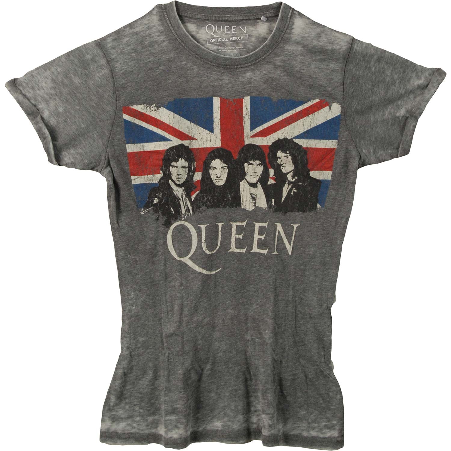 Men's Queen Vintage Union Jack Burnout 