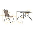 thumbnail image 2 of Crestlive Products 5 Pcs Metal & Glass Patio Dining Set with Umbrella Hole in Brown, 2 of 7