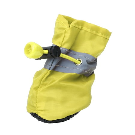 Anti Slip Dog Socks Shoes Adjustable Drawstring Boot Paw Protectors for Pets Cats Yellow Dog Boots Dog Snow Boots for Winter Dogs Boots & Paw Protector