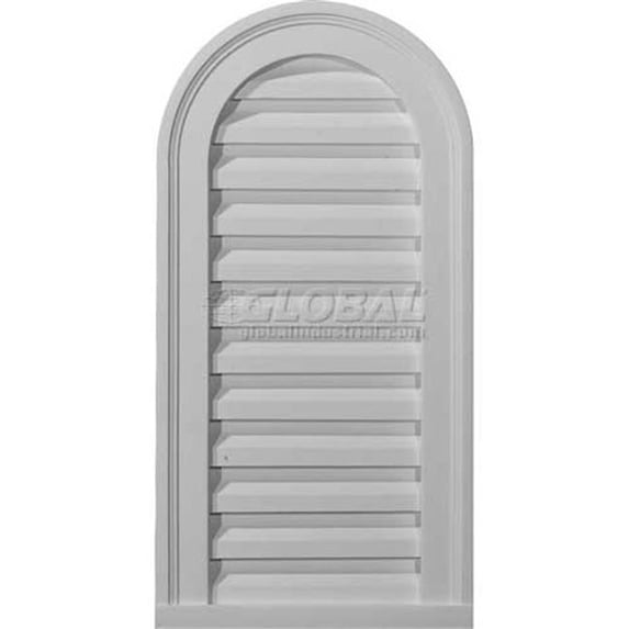 Ekena Millwork GVCA14X18D 14 inch W X 18 inch H Cathedral Gable Vent Louver, Decorative accents