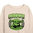 thumbnail image 3 of Star Wars - The Mandalorian Grogu Collegiate  - Wo Men's French Terry Long Sleeve Pullover, 3 of 5