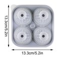 thumbnail image 2 of Golf Ball Shape Silicone Ice Ball Mold with Funnel Lid, 4-Cavity Large Round Ice Tray for Whiskey, Cocktails and Drinks, Reusable Ice Mold, 2 of 2
