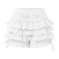 thumbnail image 4 of Women's High Waisted Baggy Shorts Layered Cake Stacked Girls Sexy Fashion Summer Casual Beach Shorts S-L, 4 of 5