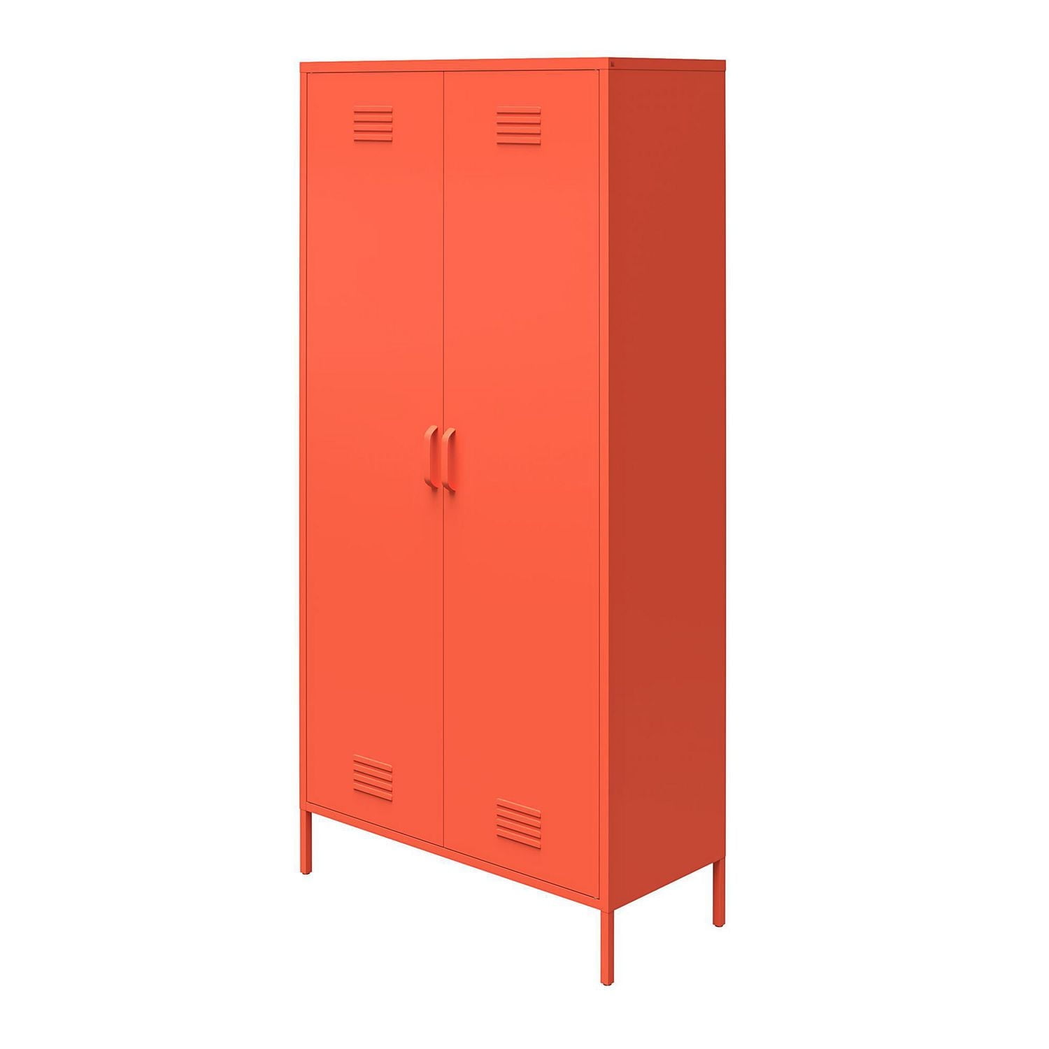 Novogratz Cache Tall 2 Door Metal Locker Cabinet, Yellow