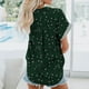 thumbnail image 5 of Fiudx Ofertas Relámpago Blusa Casual de Solapa para Mujer con Estampado de Manga Corta y Botones, 5 of 7