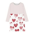 thumbnail image 4 of FamilyThread Girls Dress Fashion Long Sleeve Heart Print Toddler Little Big Girl Unicorn Mermaid Casual A Line Dresses For 4-14Y, 4 of 4