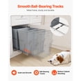 thumbnail image 6 of KFFKFF Kitchen Cabinet Pullout Waste Bins, 35 QT x2 Dual Under Sink Trash and Recycling Bins, Under Counter Garbage Storage, Equipped with Sturdy Metal Full Extension Slide Mechanism and Handle, 6 of 9
