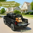thumbnail image 3 of CASEMIOL 2-Seater 24V Kids Ride on Toys Truck with Remote Control, Licensed RAM 1500 RHO Battery Powered Car for Kids, Electric Ride on Car w/ 3-Point Seat Belts, Bluetooth Music, LED Lights, Black, 3 of 10