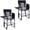 Black, variant on SUNSPIRE Portable 30.7 in Seat Height Tall Folding Camping Chair, Directors Chair High Foldable Bar Stool with Side Table for Makeup Artist, Sports Events and Craft Shows, Supports 350 lbs, Black