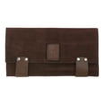 thumbnail image 1 of Unique Bargains Roll Up Scissors Bag Durable & Foldable Salons Tool Pouch with Multi-Pockets Hair Scissor Shears Cases for Hair Stylists Coffee Color, 1 of 7