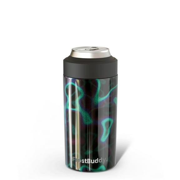 Frost Buddy Universal Can Cooler - Fits all - Stainless Steel Can Cooler for 12 oz & 16 oz Regular or Slim Cans & Bottles - Stainless Steel