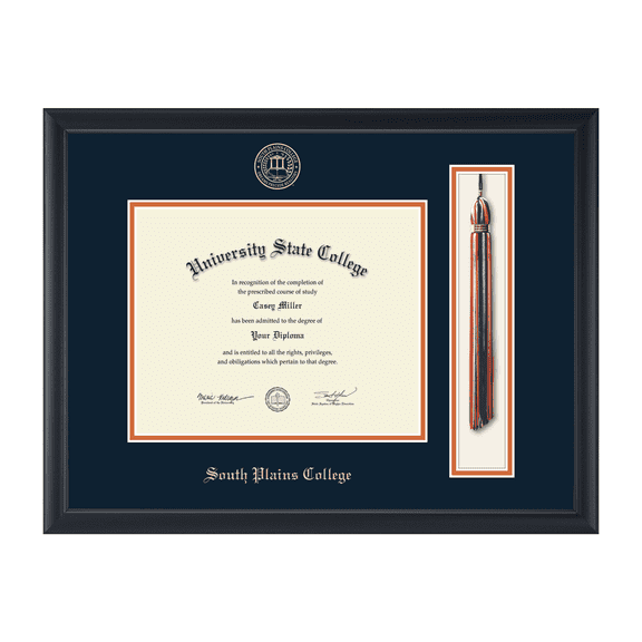 Framerly - South Plains Tassel Diploma Frame In Black Moulding