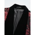 thumbnail image 3 of Beauty-Emily Men's 2-Piece Baroque Print Suit Set with Shawl Collar Blazer & Pants – Luxury Slim Fit, Long Sleeve, Wedding, Party & Formal Wear, 3 of 9