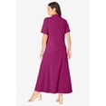 thumbnail image 2 of Jessica London Women's Plus Size Stretch Cotton Button Front Maxi Dress, 2 of 4