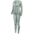 thumbnail image 5 of MixMatchy Women's Solid Zip Up Hooded Jacket & Leggings Set, 5 of 5