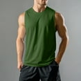 thumbnail image 2 of ADSSDQ Men's Tank Top Cut Off Cotton Muscle Workout Gym Shirts Moisture Wicking Lightweight Summer Casual Sleeveless Shirts Army Green M, 2 of 4