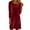 Red#womens velvet holiday dresses, variant on FAVIPT Velvet formal Dresses for Women Crew Neck Long Sleeve Midi Dressess Solid Color Elegant Party Cocktail Dresses Red,XXL