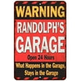thumbnail image 1 of RANDOLPH'S Garage Warning Man Cave Wall Decor 8 x 12 High Gloss Metal 208120030369, 1 of 1